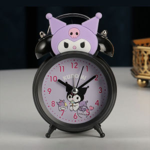 Cinnamoroll Sanrio Kuromi Cartoon Alarm Clock Student Silent Creative Cute Childrens Bedroom Bedside Table 3-inch Clock