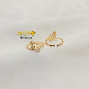 Cincin Wanita Adjustable Permata Zirkon Elegan Simpel Fashion Korea