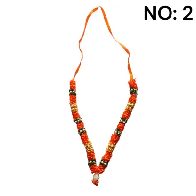 Artificial Satin Garland/Mala for God Idols/Photo Frames (9 Inch)
