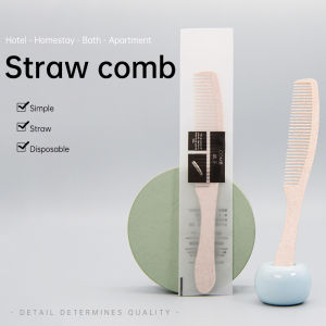 20PCS Comb Hotel Disposable Long Strip Comb Soft White Banana Comb Disposable Toiletries Eco Friendly Straw Comb