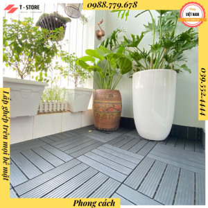 [COMBO 22] Miếng nhựa lót sàn ban công ECO  XẢ KHO  trang trí ban công cực đẹp. Tấm lát sàn nhà Vỉ nhựa thoát nước.