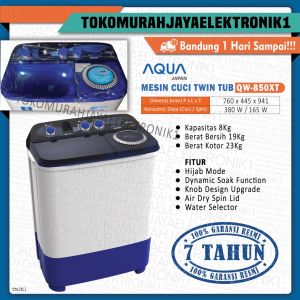 MESIN CUCI AQUA 2 TABUNG 8 KG SANYO JAPAN QW 850 GARANSI RESMI By TMJ