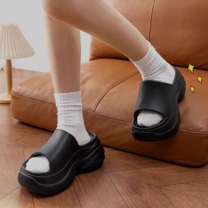 Free Shipping EVA Thick-Soled Height-Increasing One-Strap Sandals For Women Suitable For Outdoor Wear In Summer Non-Slip Beach Sandals For Summer