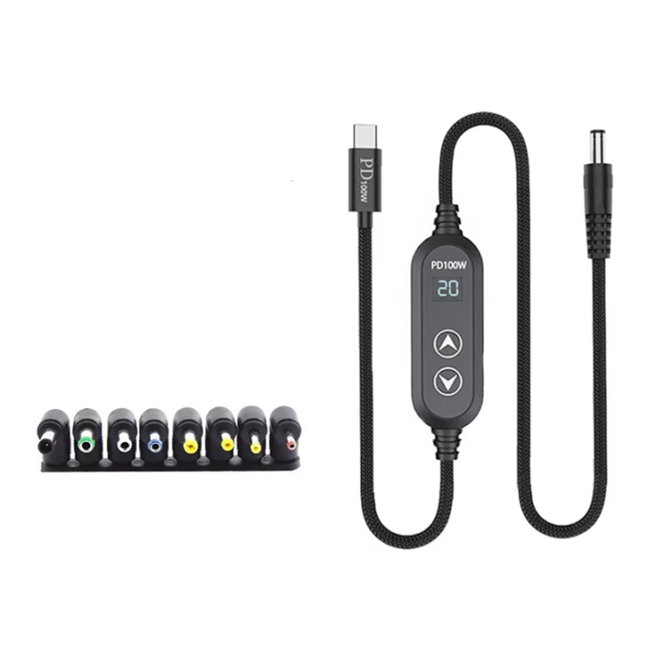 Usb Computer Power Cable Computer Power Cable 100W Efficient USB Type C And 5.5mm Direct Power ...