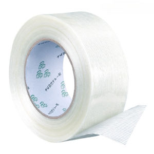 25M Mesh Fiber Tape Packaging Tool Transparent Binding Tape Single-Sided Fixed Packaging Super Wear-Resistant