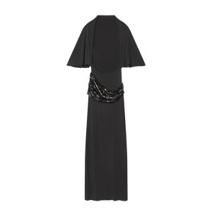 Women Backless Sequin Patchwork Maxi Dress Elegant Wide Sleeve Long Gowns Feminine New Fashion Evening Party Daily Robes2026