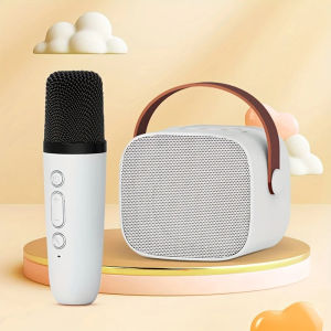 K1 speaker karaoke Mini Portable Speaker Bluetooth with 2 Microphone Changing Voice Sound and RGB LED Light