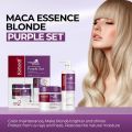 Karseell maca power Purple Hair Mask and Purple Shampoo Set, Neutralizes Brass & Yellow Tones for Blonde, Gray, Silver Color Treated Hair, 2 x 16.9floz. 