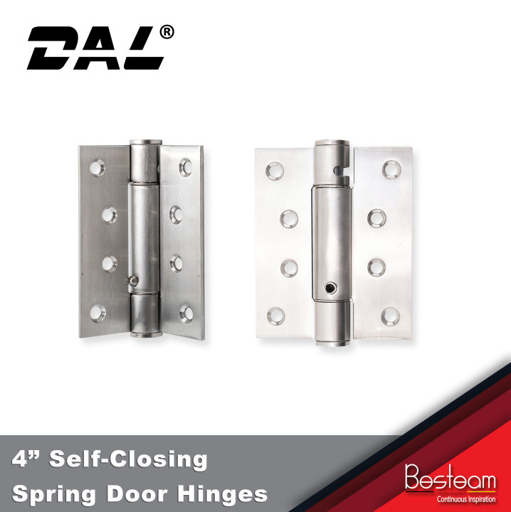 DAL® 4" Self-Closing Spring Door Hinge 90 degrees Stop (Pair)