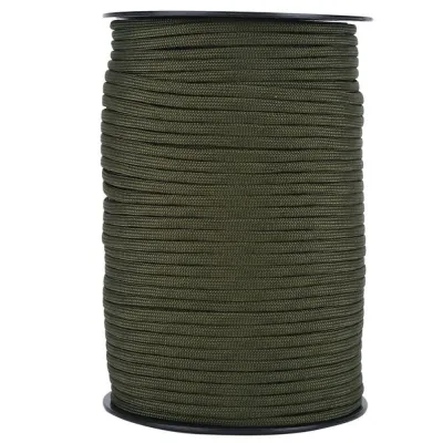BLACKON Chiều dài 100M Dây dù cứu hộ Đường kính 4mm Cấu trúc 9 lõi Dây dù sinh tồn Ứng dụng kéo xe Loại 550 Dây dù cắm trại Hoạt động cứu hộ