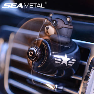 SEAEMTAL Bear Car Air Freshener Smell Air Outlet Aromatherapy Pilot Rotating Propeller Fragrance Flavor Car Styling