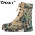 US Ankle Boots Men Outdoor Genuine Leather Panama Soles Tactical Combat Boots Army Hunting Work Boot Man Hiking Shoe 47. 