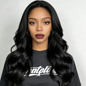 65CM Smooth Hair Texture New Long Curly Wig In Stock Natural Full Head Wig for Daily Life Black/Wine Red Parting Preiwig For Female