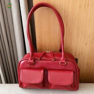Womens Leather Cross Body Bag with Double Compartments Elegant Shoulder Bag for Casual and Formal Outfits in Brown[Winnereco World]