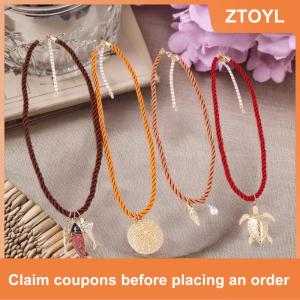 【ZTOYL】 4 cái bộ đại dương yếu tố biển rùa cá hình Mặt dây chuyền dây chuyền cho phụ nữ thời trang kỳ nghỉ bên đồ trang sức quà tặng