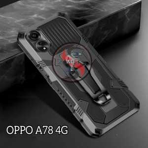Case Hp Untuk Oppo A78 4G New Casing Hp Kickstand Armor Belt Clip Terbaru