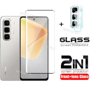For 2 in 1 Infinix Hot 50 Pro+ 4G Screen Protector+ Protector Full Cover Infinix Hot 50 Pro Plus 50Pro + Tempered Glass Film Protection With Camera Flim Protection