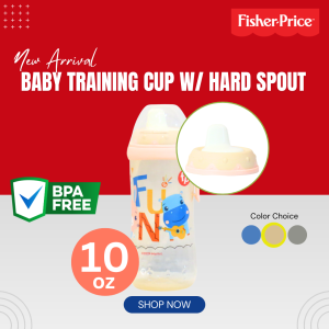 Fisher Price Training Cup 10oz w/ Hard Spout Blue/Gray/Peach