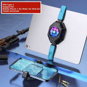 P50 ABS Mobile PhoneTablet Universal Semiconductor Back-clip Cooling Fan Radiator W RGB Colorful Lighting for PUBG Game Cooler