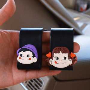 2pair Universal Car Headrest Hook Hanger Car Seat Back Hook Car Interior Decoration Cute Cartoon Hooks