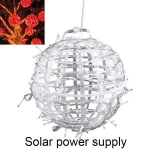 JPTD Waterproof Rattan Ball Fairy Light String Flashing LED Tree Hanging Light Atmospheric Colorful Landscape Tree Lighting Outdoor