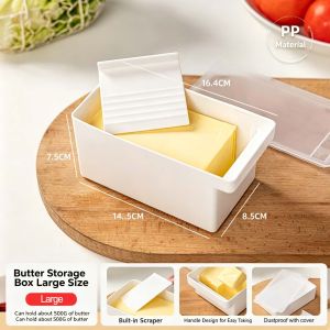 【 In Stock 】Butter Slicer and Storage Box Butter Cutting Box Easy Butter Slicing Tool Transparent Cheese Keeper Cutter Food Storage Kitchen Slicer Tray Container Penghiris Mentega
