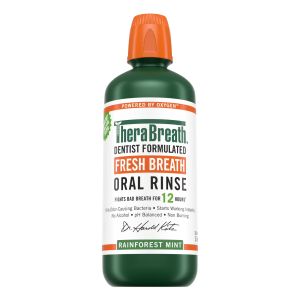 TheraBreath Mouthwash Fresh Breath Oral Rinse - Mild Mint/Invigorating Icy Mint/Rainforest Mint
