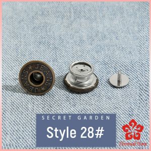 PHM 10PCS/pack กระดุมยีนส์ กระดุมกางเกงยีนส์ ติดตั้งง่าย ไม่ต้องใช้เครื่องมือ ติดตั้งวัสดุ กระดุมเอว Jeans buttons