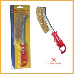 Brass Wire Brush Stainless Steel Berus Besi Tembaga Plastic Handle Anti-rust Clean Polish Sanding Anti-Rust