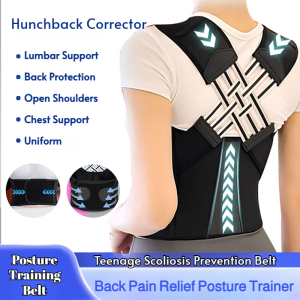 【Posture Corrector】Back Corrector Back Yoga Correction Belt Anti-Humpback Belt Adult Posture Belt Posture Correction Corset X-Shaped Back Support Spine Corset