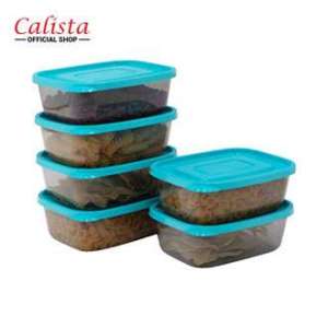 Box Penyimpanan Makanan Kulkas Food Preparation Set Calista Furano Smoke Sealware Isi 6pcs Serbaguna`