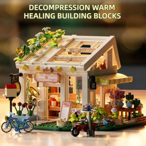 DIY Educational Toys Flower House Building Blocks Toy Kid Gift Assembly Building Blocks Model