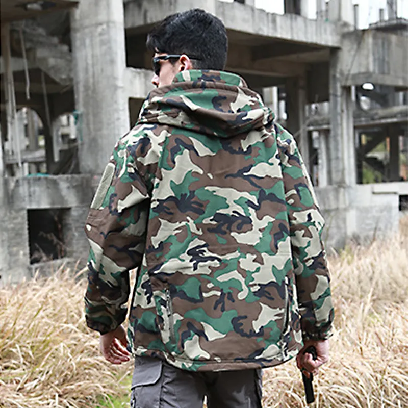 Men Outdoor Fishing Clothes Camouflage Windproof Warm Waterproof