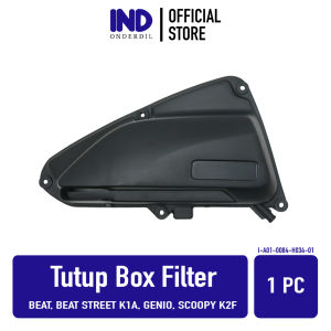 Tutup Box Filter Genio Scoopy New eSP K2F 2021 Beat Street K1A LED Deluxe New 2020 Cover Penutup Boks Saringan Hawa Udara Hitam Delux
