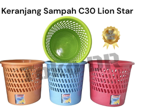 Keranjang Sampah Plastik Warna/ Grill Bin C30 / Lion Star