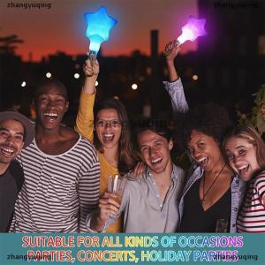[COD] zhangyuqing 1Pc Colors Change LED Glow Stick Heart Star Shape Luminous Concert Cheering Tube Wedding Party Light Stick