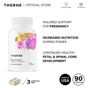 Thorne Basic Prenatal 90 Capsules For Mothers Health and Nutrition Pre-conception Pregnancy & Nursing