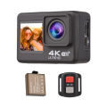 Andoer 4K60FPS ความละเอียดสูงพิเศษ WiFi กล้องแอคชั่นแคมเมราหน้าจอ Dual 170 ° มุมกว้าง30เมตรกันน้ำพร้อมรีโมทคอนโทรล1แบตเตอรี่ลิเธียมไอออนอุปกรณ์เสริมที่ติดตั้งชุดสีดำ. 
