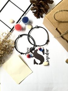 Gelang Sidik Jari 1 Pasang Gelang Diy Sidik Jari Gelang Couple Sidik Jari HANDPAINTING KIT