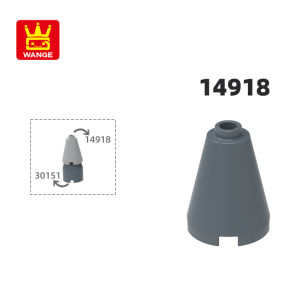 Wange 14918 100g/79Pcs Cone 2x2 Building Blocks Moc Large Missile Parts Compatible with Bricks DIY Children Gift Assembly Toys