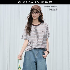 Giordano Women Women Round Neck T-Shirt Free Shipping 18326620