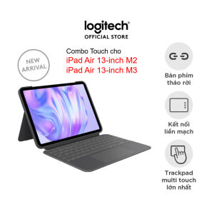Logitech ComboTouch cho iPad Air M2/M3 13 inch - Xám