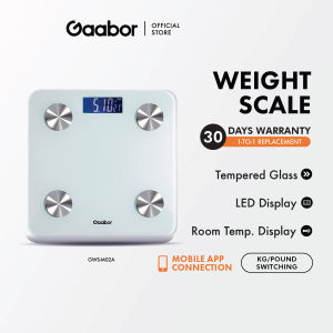 Gaabor Digital Body Scale Measuring Fat Levels Smart Body Fat Scale USB Charging Tempered Glass GWS-M02A