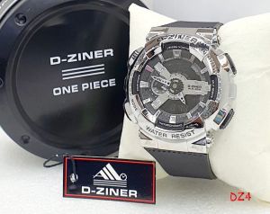 Jam Tangan Pria Original Dziner 8295 Chrono Double Time Sports Karet Rubber Anti Air