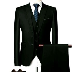 3 IN 1 /SETELAN JAS PERNIKAHAN / SET JAS + rompi + celana /SET JAS FORMAL HITAM