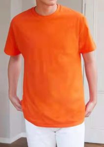 mens t-shirt HK round neck short sleeve plain. FREE SIZE