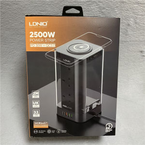 🇸🇬 [READY STOCK]Vertical Power Tower Extesnion Socket with Wireless Charger PD30W & QC3.0 Fast Charger Surge Protector