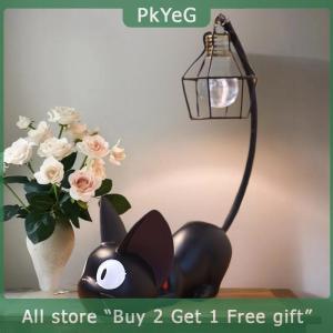 [COD] PkYeG KITCHEN Miniature Cat LED Night Lamp Creative Resin Cat Animal Night Lamp Kitty Table Lamp Childrens Cartoon Room Lamp Decro Home