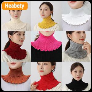 【2-3 ngày giao hàng】 Giữ ấm và lạnh ngoài trời phụ nữ ấm áp dệt kim giả cổ áo dày cao cổ giả khăn quàng cổ có thể tháo rời cổ khăn