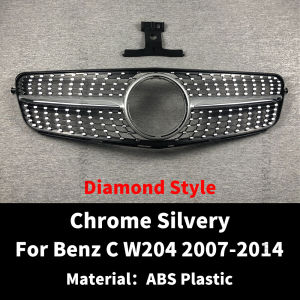 Lưới Tản Nhiệt Cản Trước Thể Thao Trung Bình Lưới Tản Nhiệt Mui Xe Đua Cho Mercedes W204 Benz C 2007-2014 C43 Điều Chỉnh AMG GT Phong Cách Kim Cương